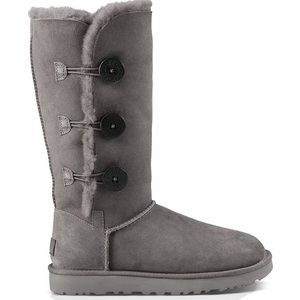 UGG Gray Bailey Side Button Triplet Tall Boots